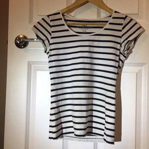 H&M navy and white striped tee